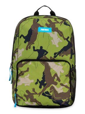 Fortnite Backpack Amplify Green Camouflage with Side Exterior Mesh Pocket